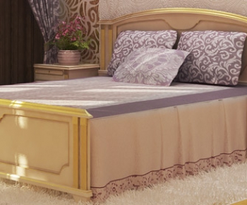 European Style Double Bed-ID:615230725