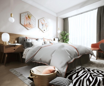 Nordic Style Bedroom-ID:441340781