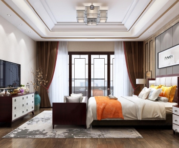 New Chinese Style Bedroom-ID:811536376