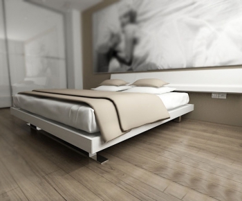 Modern Double Bed-ID:882921836