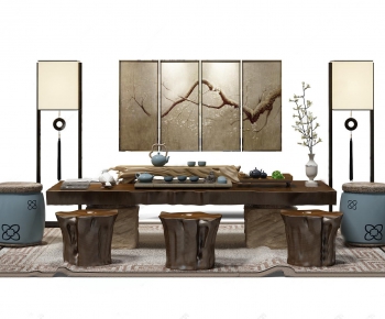 New Chinese Style Tea Tables And Chairs-ID:720916928