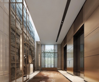 New Chinese Style Corridor Elevator Hall-ID:370803932