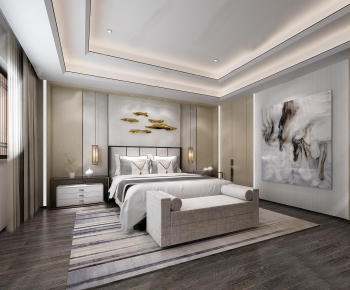 New Chinese Style Bedroom-ID:568343542