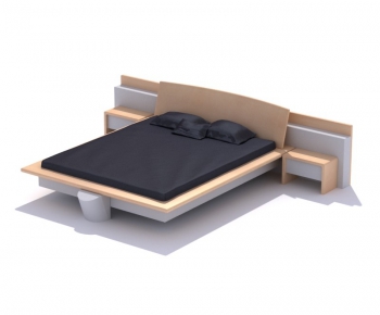 Modern Double Bed-ID:906872221