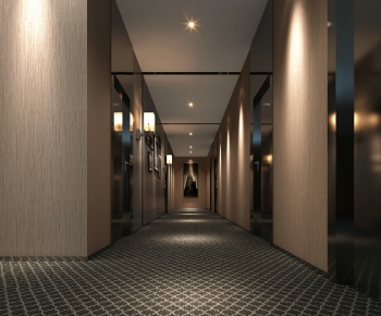Modern Corridor Elevator Hall-ID:164366339