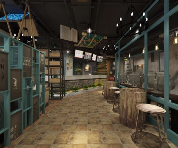Industrial Style Internet Cafe-ID:264072837