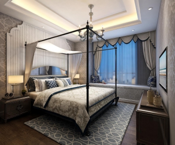 Mediterranean Style Post Modern Style Bedroom-ID:680446951