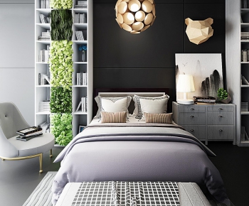 Modern Nordic Style Bedroom-ID:943319183