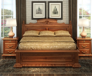 American Style Double Bed-ID:916108668