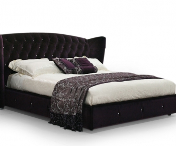 Post Modern Style Simple European Style Double Bed-ID:176338868