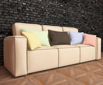Modern Three-seat Sofa-ID:808408961