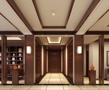 New Chinese Style Corridor Elevator Hall-ID:549211433