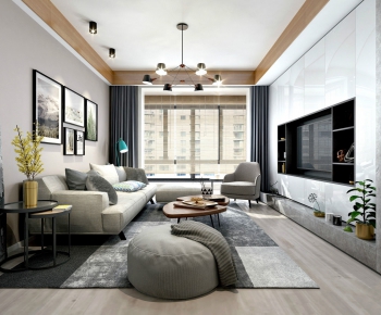 Modern A Living Room-ID:655234933