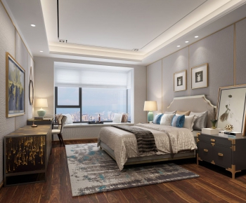 New Chinese Style Bedroom-ID:592611613