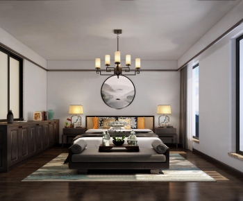 New Chinese Style Bedroom-ID:858410854