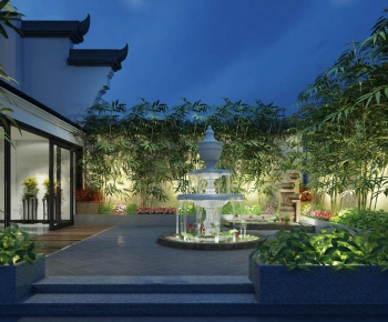新中式庭院/景观-ID:395224486