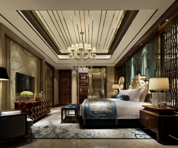New Chinese Style New Classical Style Bedroom-ID:353306558