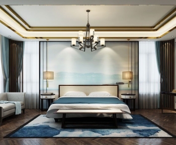 New Chinese Style Bedroom-ID:419024446