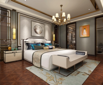 New Chinese Style Bedroom-ID:946616886