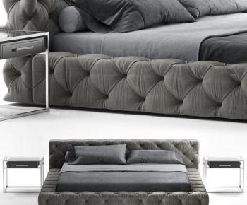 Modern Double Bed-ID:340200953