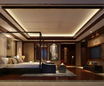 Modern New Chinese Style Bedroom-ID:949742516