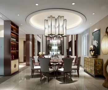 Modern New Chinese Style Dining Room-ID:532323998