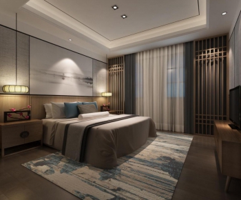New Chinese Style Bedroom-ID:641362791