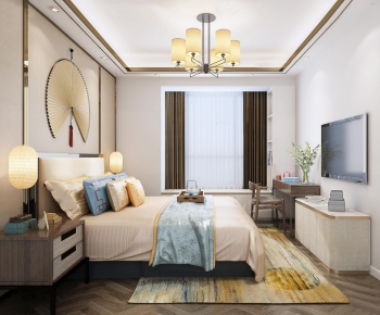 New Chinese Style Bedroom-ID:753713625
