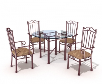 American Style Leisure Table And Chair-ID:648715615