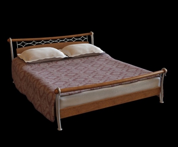 Simple European Style Double Bed-ID:120770596