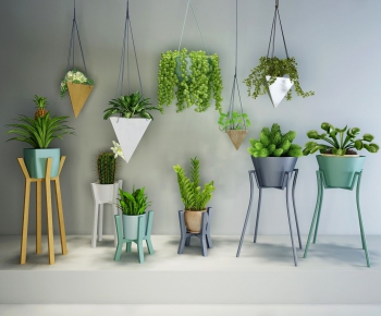Modern Potted Green Plant-ID:239684811