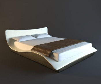 Modern Double Bed-ID:846543936