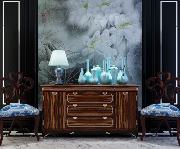 New Chinese Style New Classical Style Side Cabinet/Entrance Cabinet-ID:407762347
