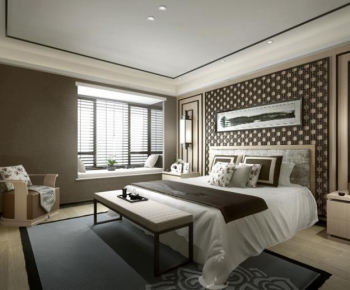 Modern New Chinese Style Bedroom-ID:334028945