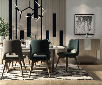 Modern Dining Table And Chairs-ID:374343387