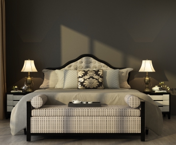 New Classical Style Double Bed-ID:719333445
