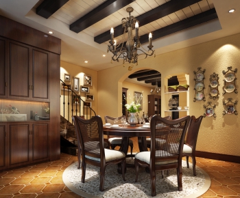 Mediterranean Style Dining Room-ID:574780969