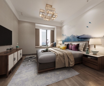New Chinese Style Bedroom-ID:817332565