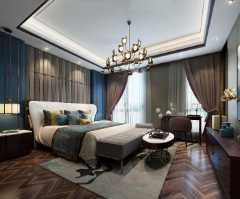 New Chinese Style Bedroom-ID:127298423