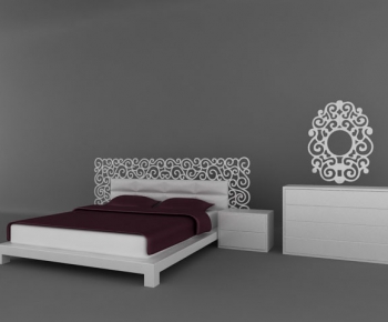 Modern Double Bed-ID:890806433