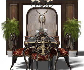 New Classical Style Dining Table And Chairs-ID:474067419