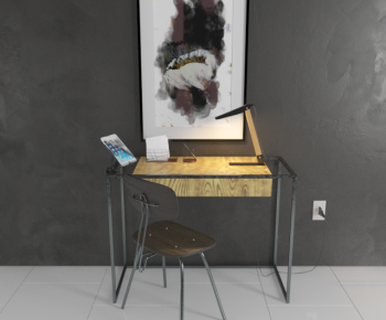 Modern Computer Desk And Chair-ID:163197689