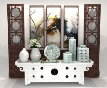 New Chinese Style Side Cabinet/Entrance Cabinet-ID:314848762