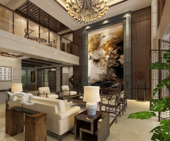 New Chinese Style A Living Room-ID:267494943