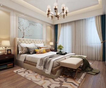 Simple European Style Bedroom-ID:688570839