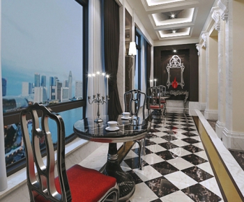 European Style Corridor Elevator Hall-ID:491368932