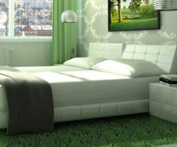 Modern Double Bed-ID:443425312