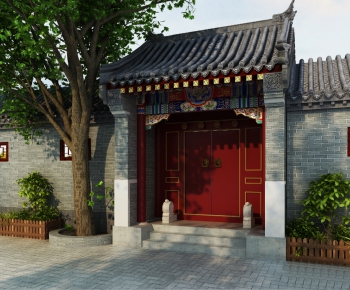 Chinese Style New Chinese Style Facade Element-ID:344534626