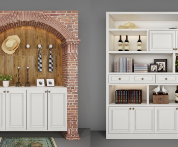Simple European Style Wine Cabinet-ID:873190913