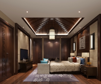 New Chinese Style Bedroom-ID:762397211